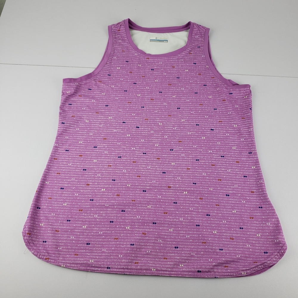 Columbia Sportswear Tank Top Women Medium Purple Sleeveless Pullover Shirt